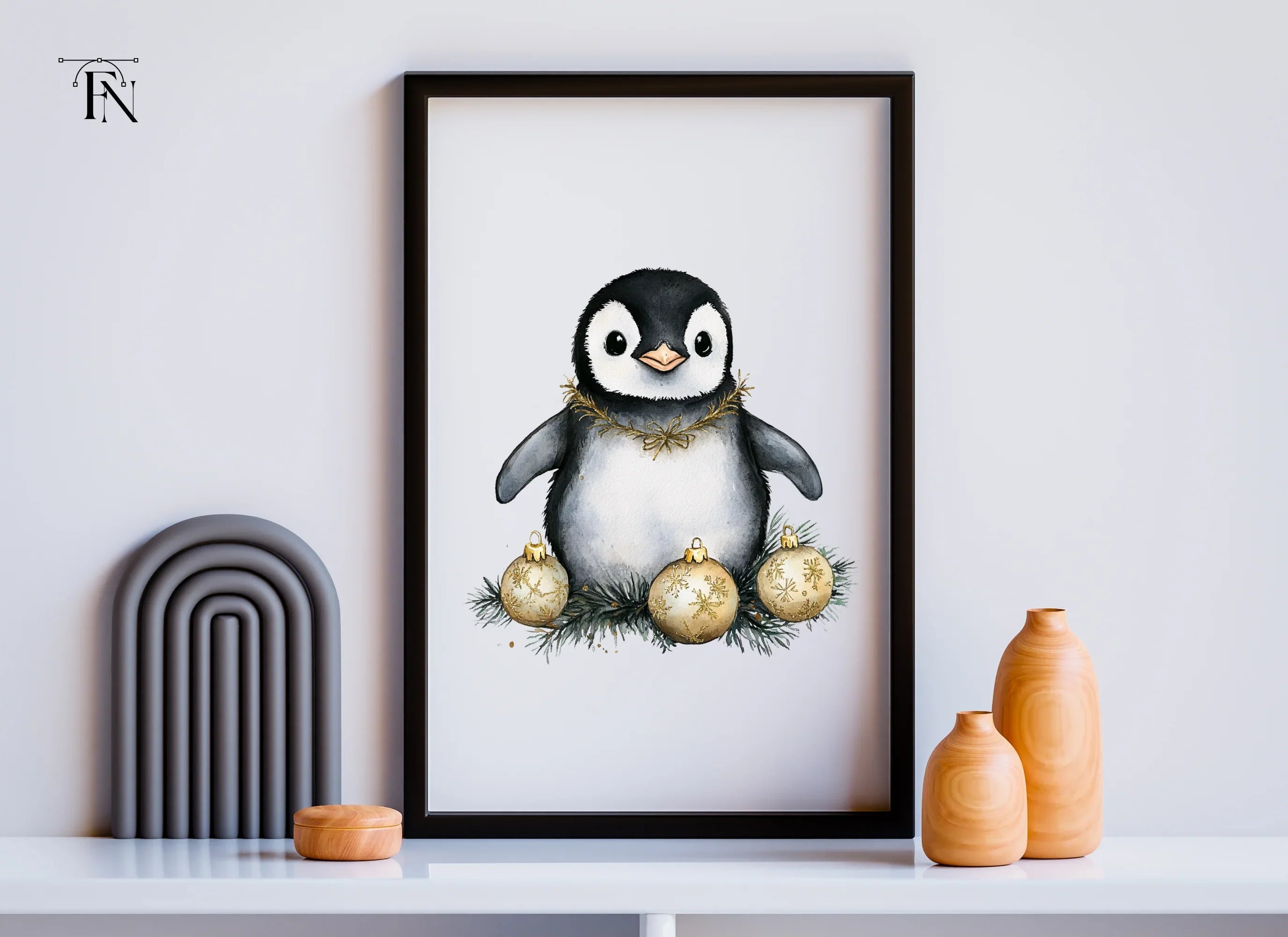 Adorable Christmas Penguin Clipart Bundle