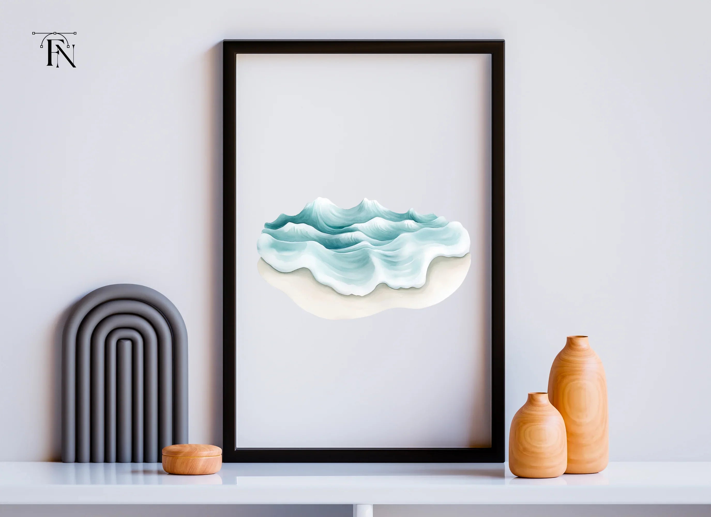 Stylized Ocean Waves Clipart Bundle