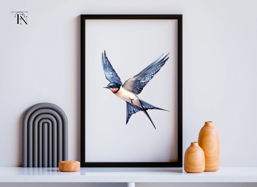 Graceful Flying Swallow Clipart Bundle