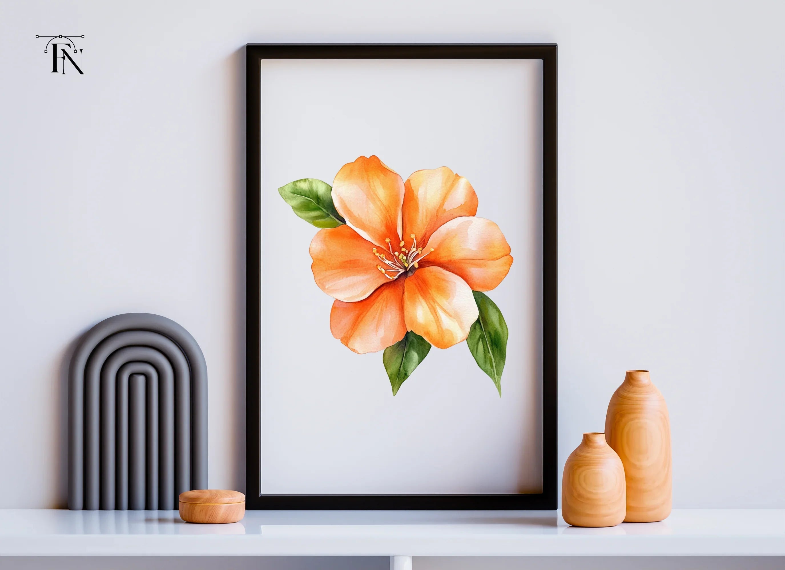Vibrant Orange Blossom Clipart Bundle