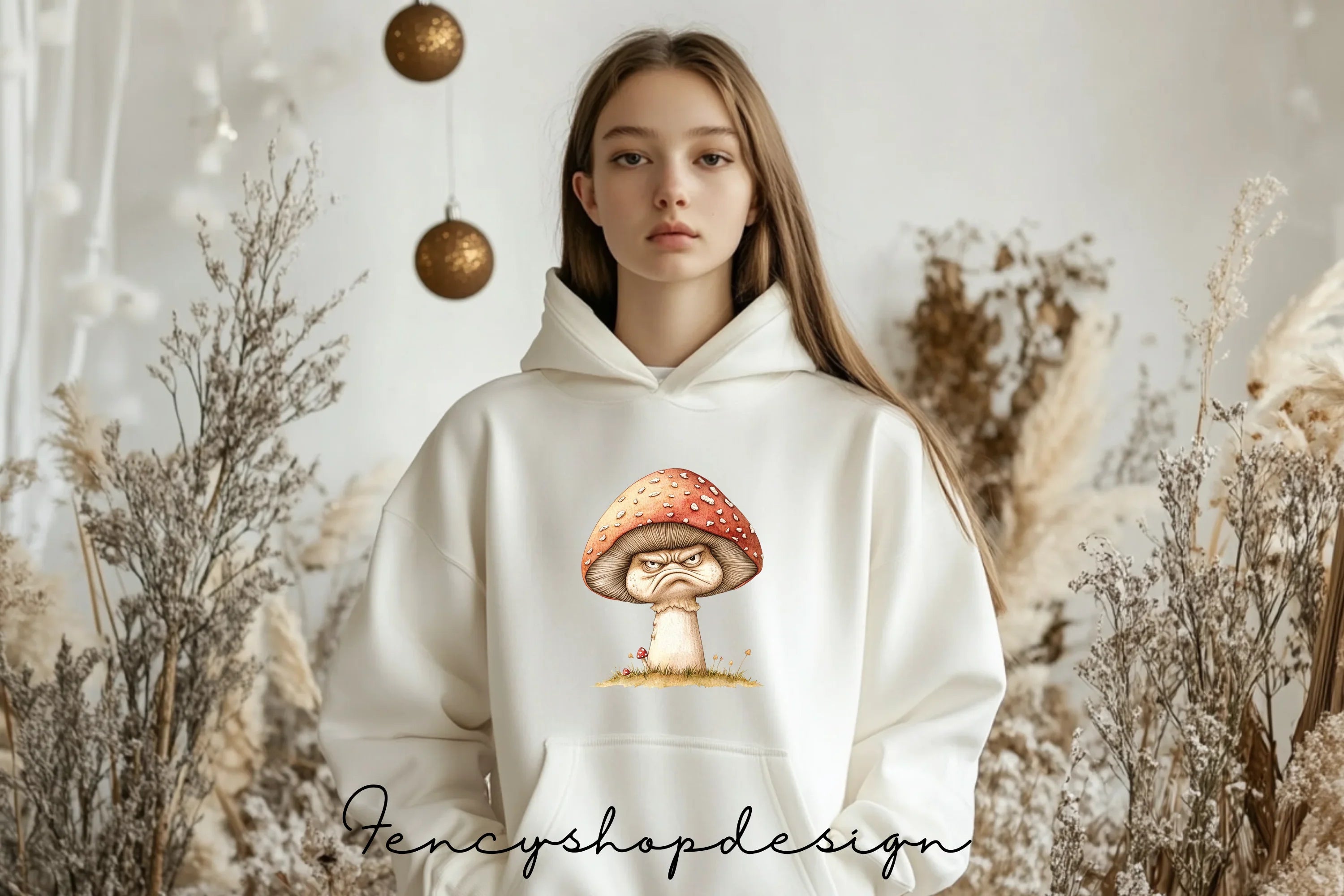 Angry Cartoon Mushroom Clipart Bundle