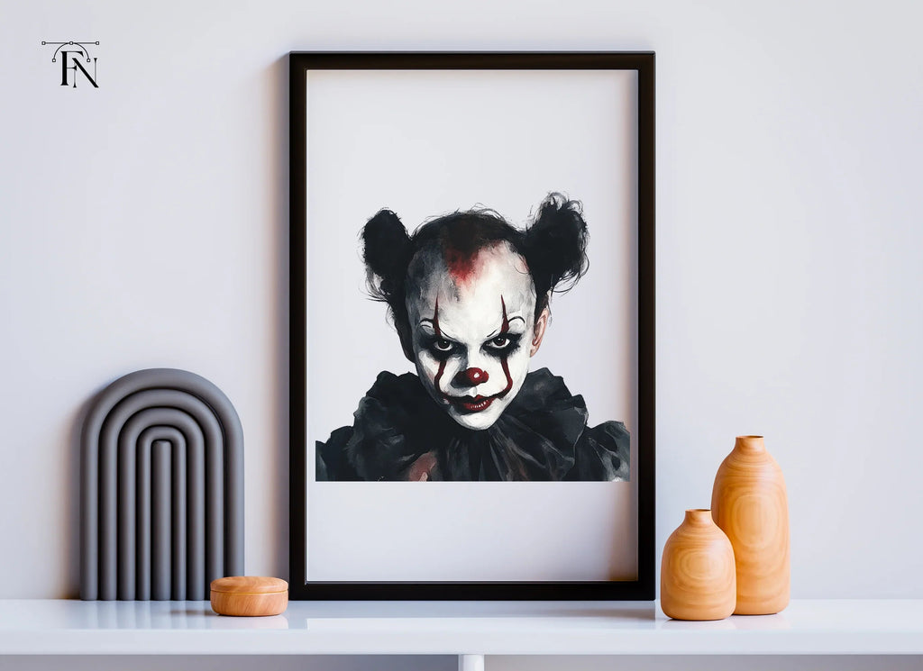 Creepy Clown Halloween Clipart Bundle