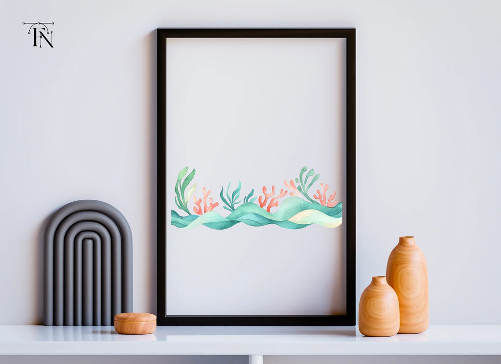 Underwater Seaweed Coral Clipart Bundle