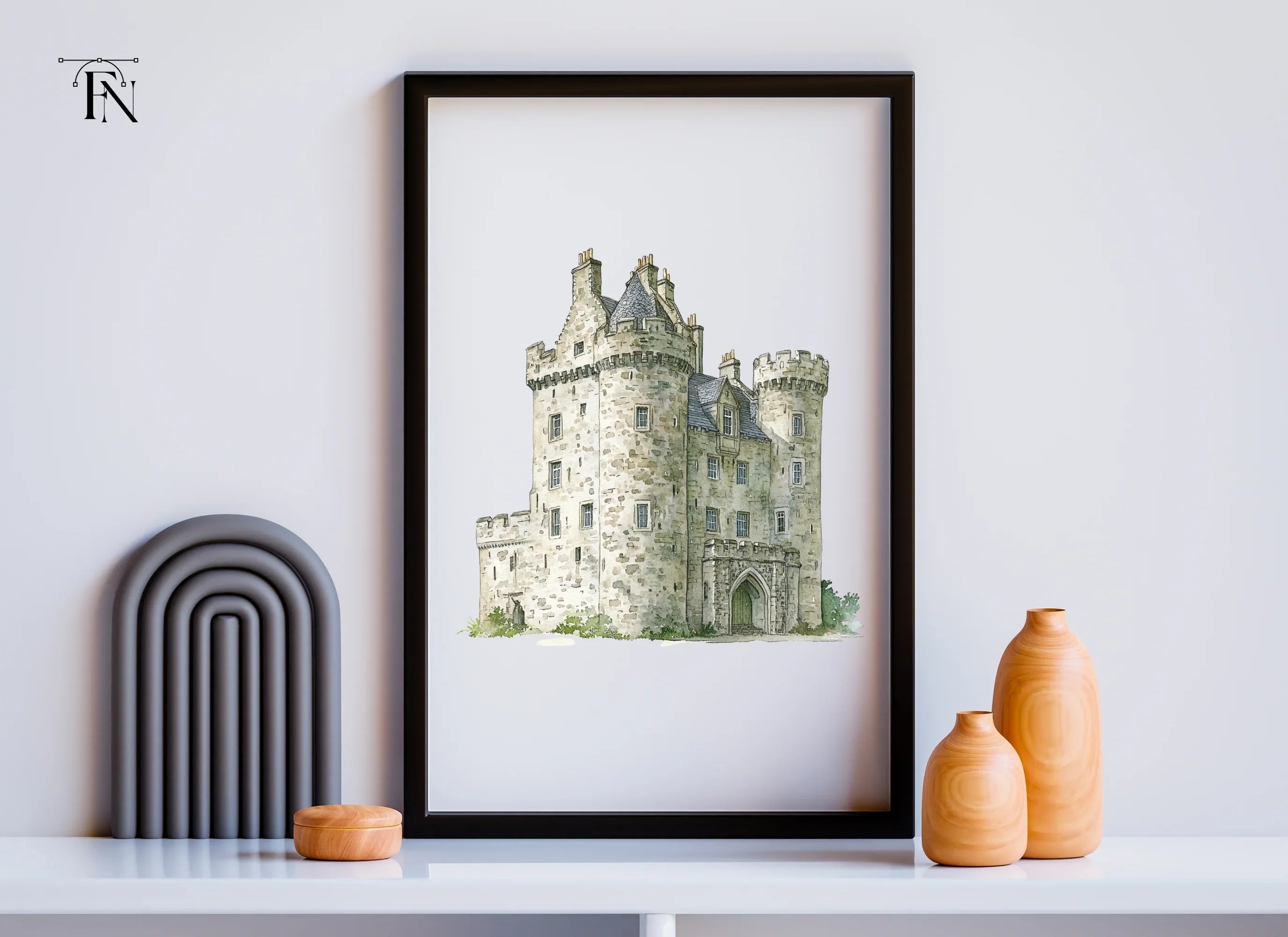 Historic Scottish Castles Clipart Bundle