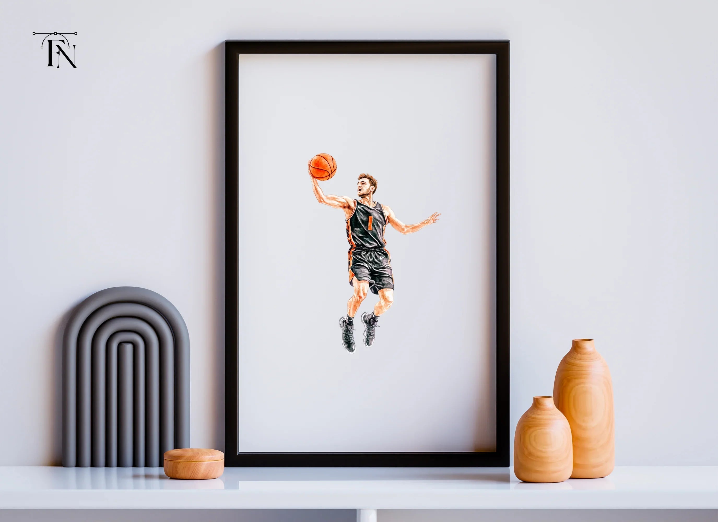 Basketball Player Slam Dunk Clipart Bundle