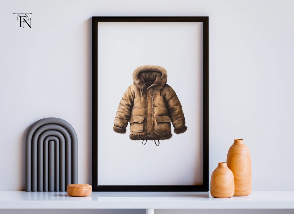 Rustic Winter Jackets Clipart Bundle