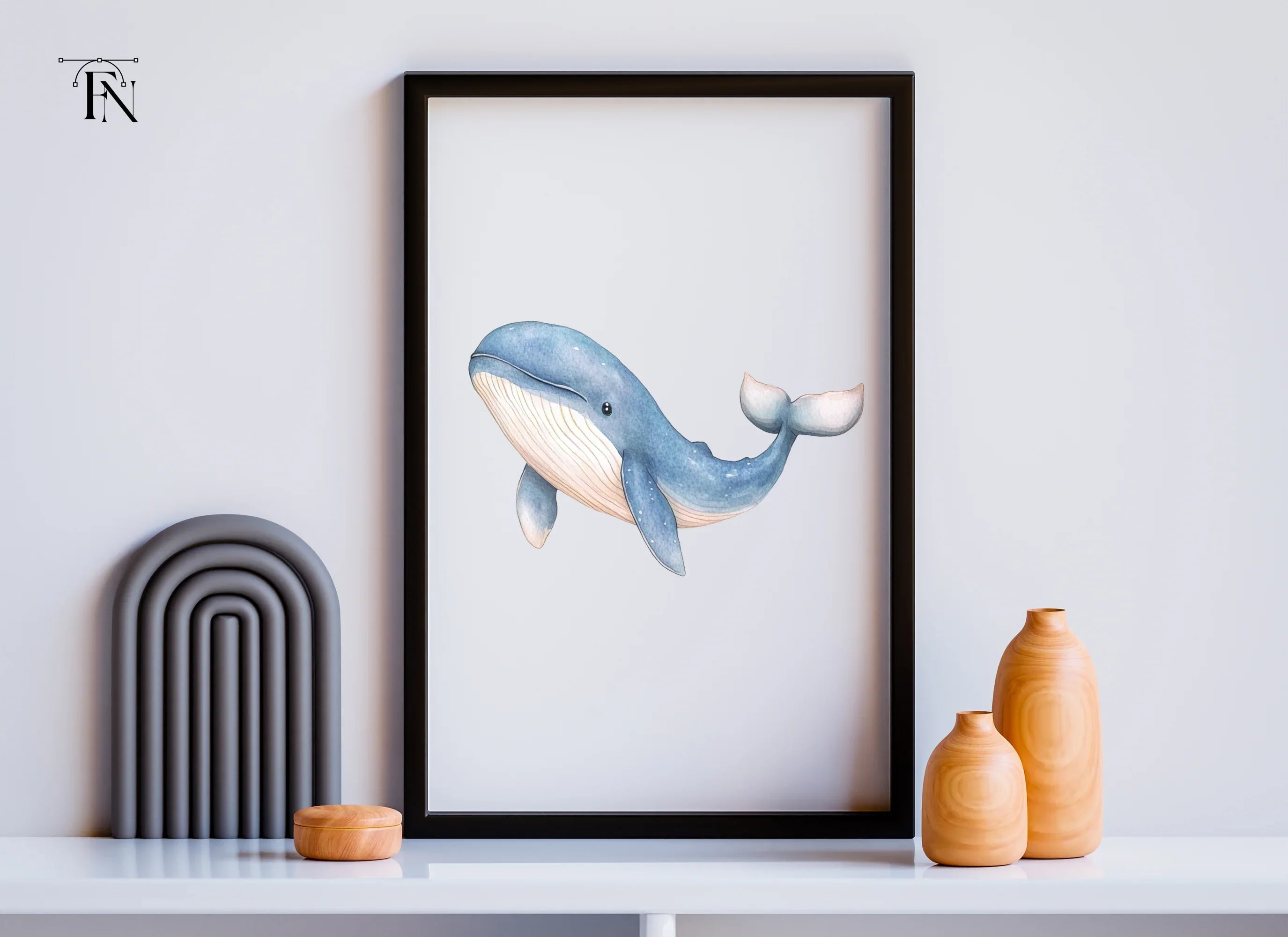 Blue Whale Clipart Bundle