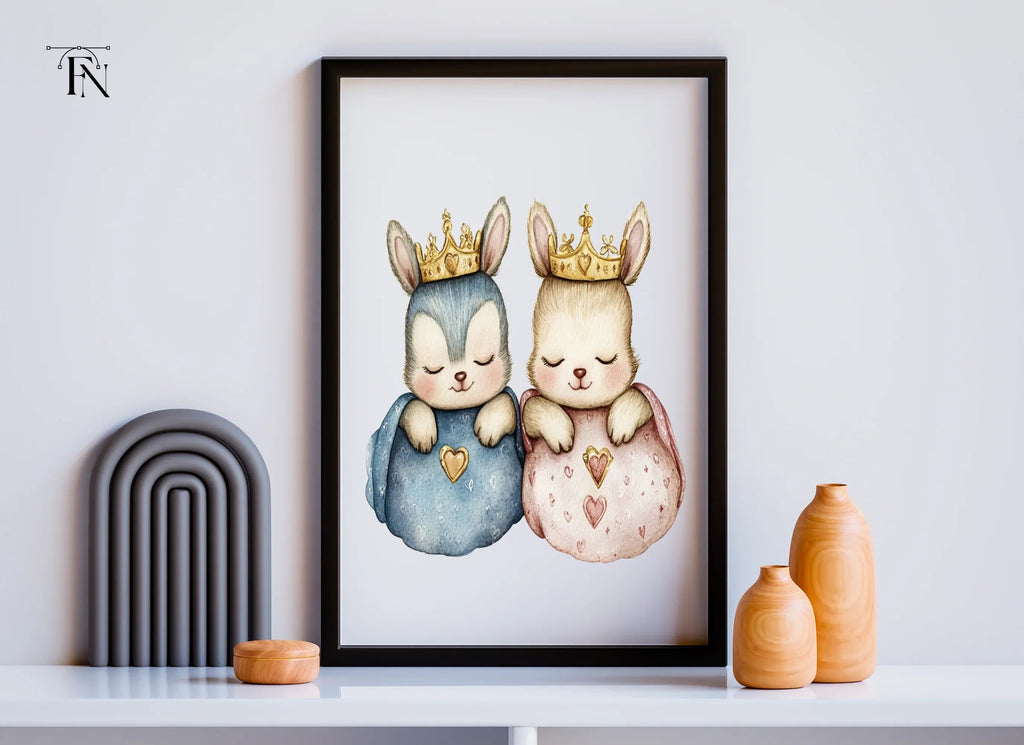 Sleeping Baby Animal Prince Princess Clipart Bundle