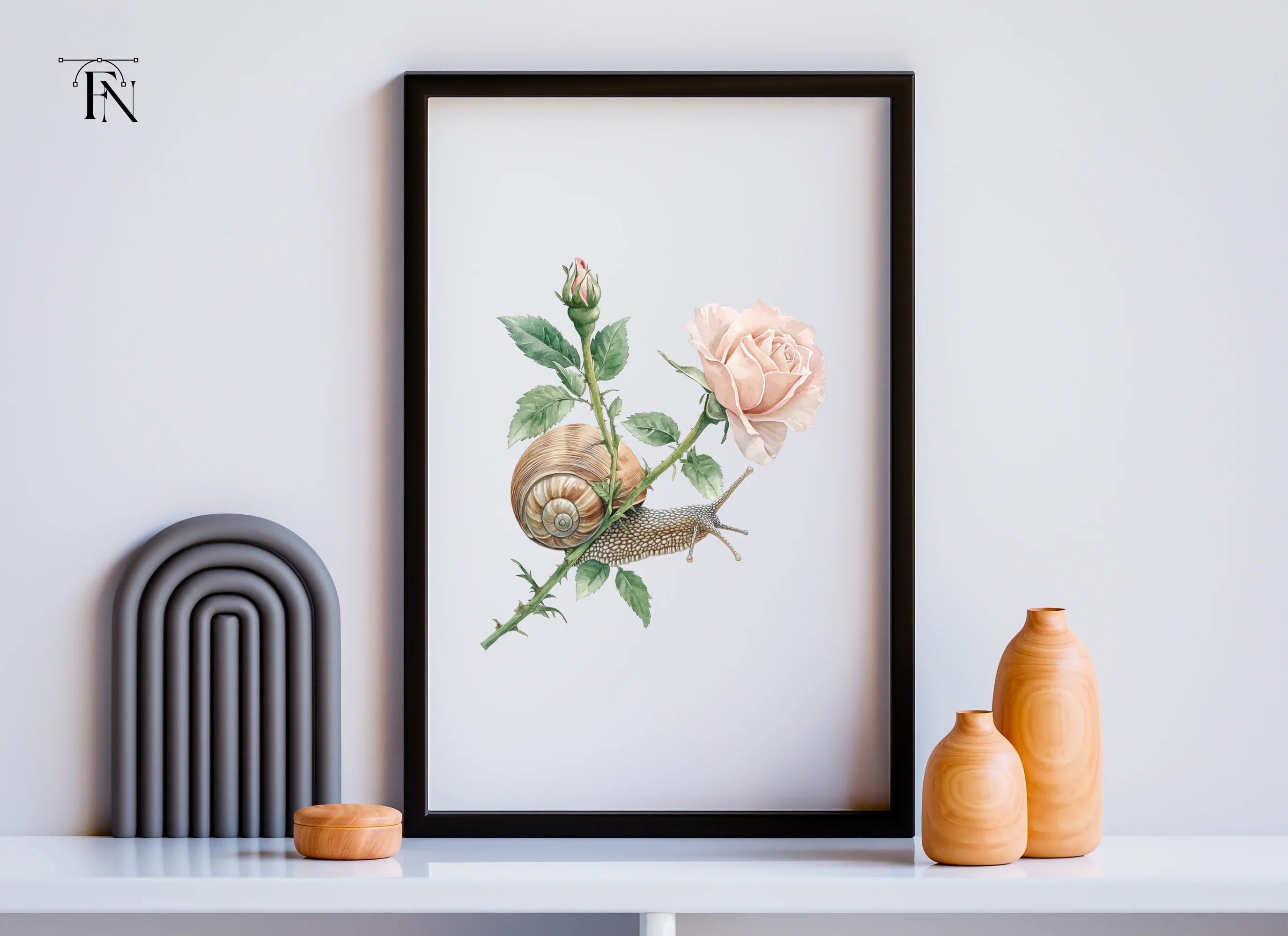 Snails and Flowers Clipart Bundle