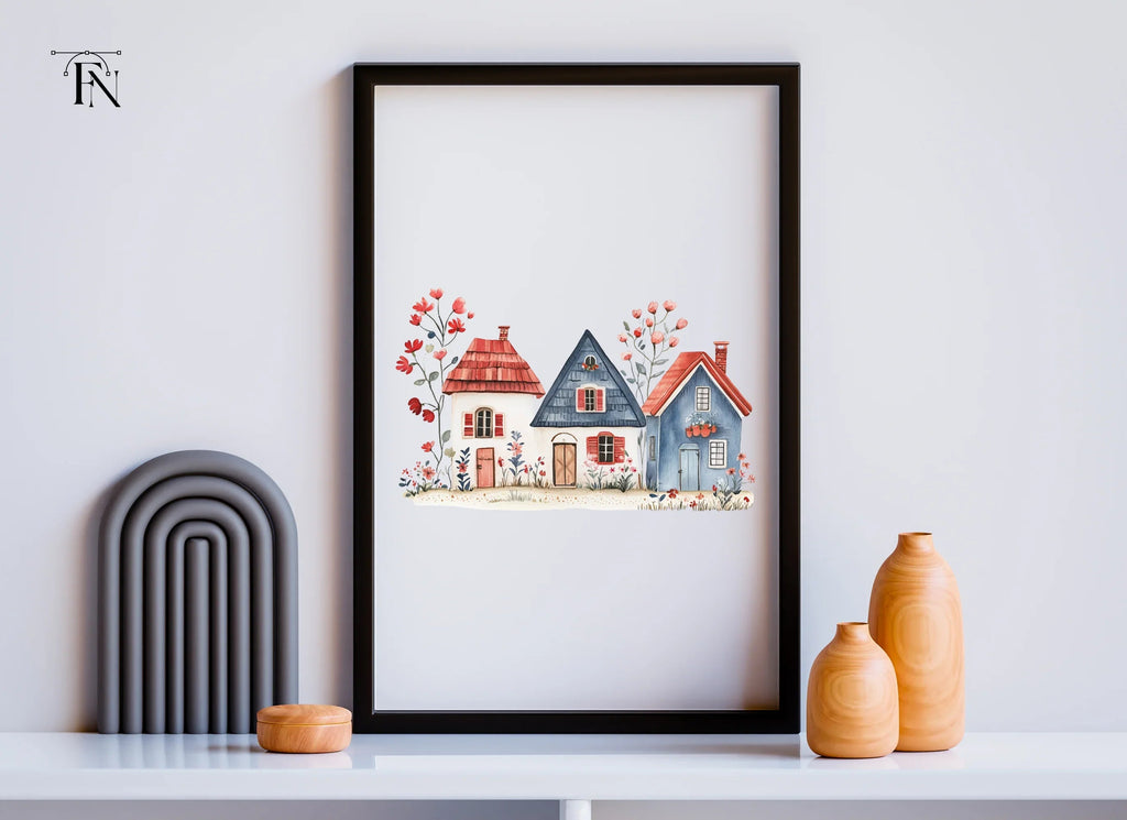 Charming Village Houses Clipart Bundle