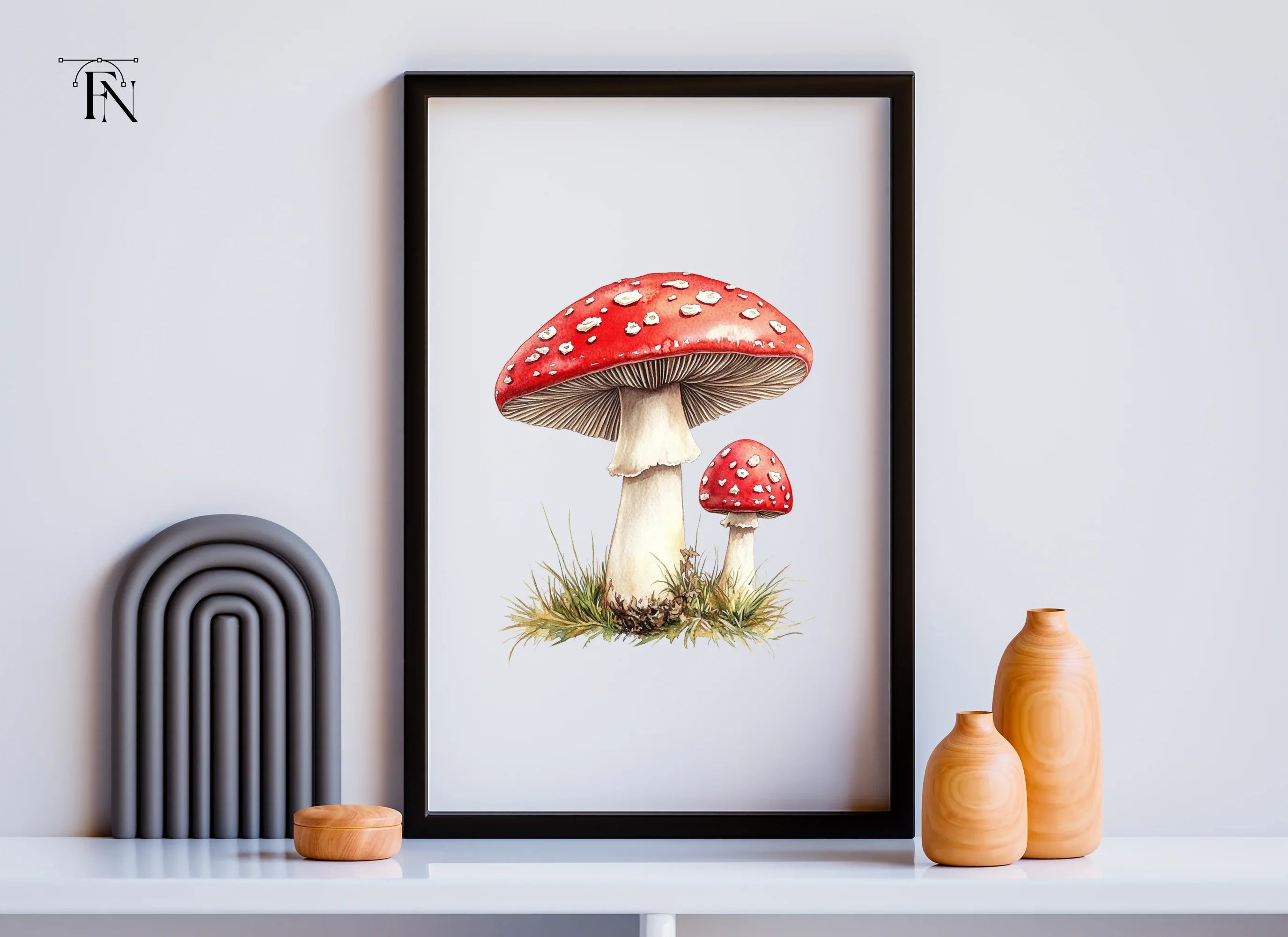Fly Agaric Mushrooms Clipart Bundle
