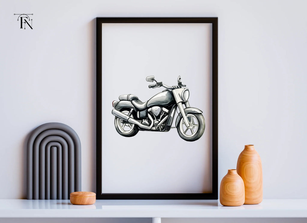 Classic Motorcycle Clipart Bundle