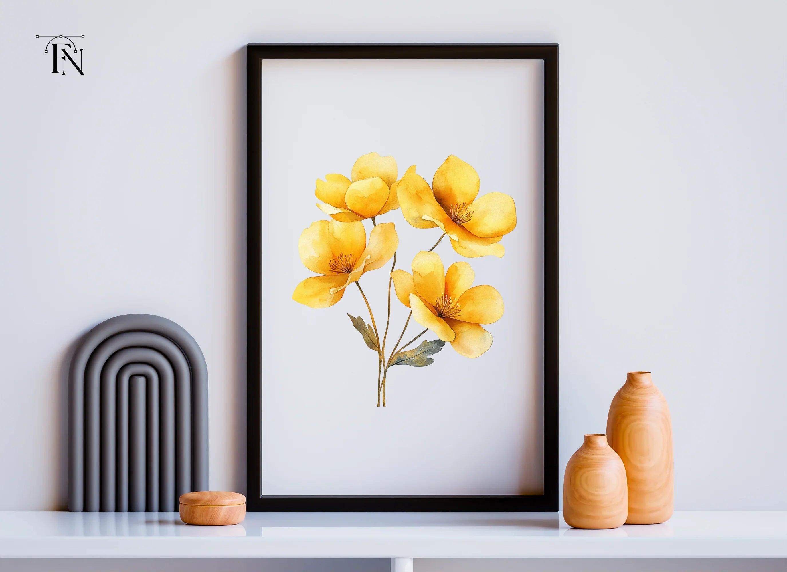 Yellow Flowers Clipart Bundle