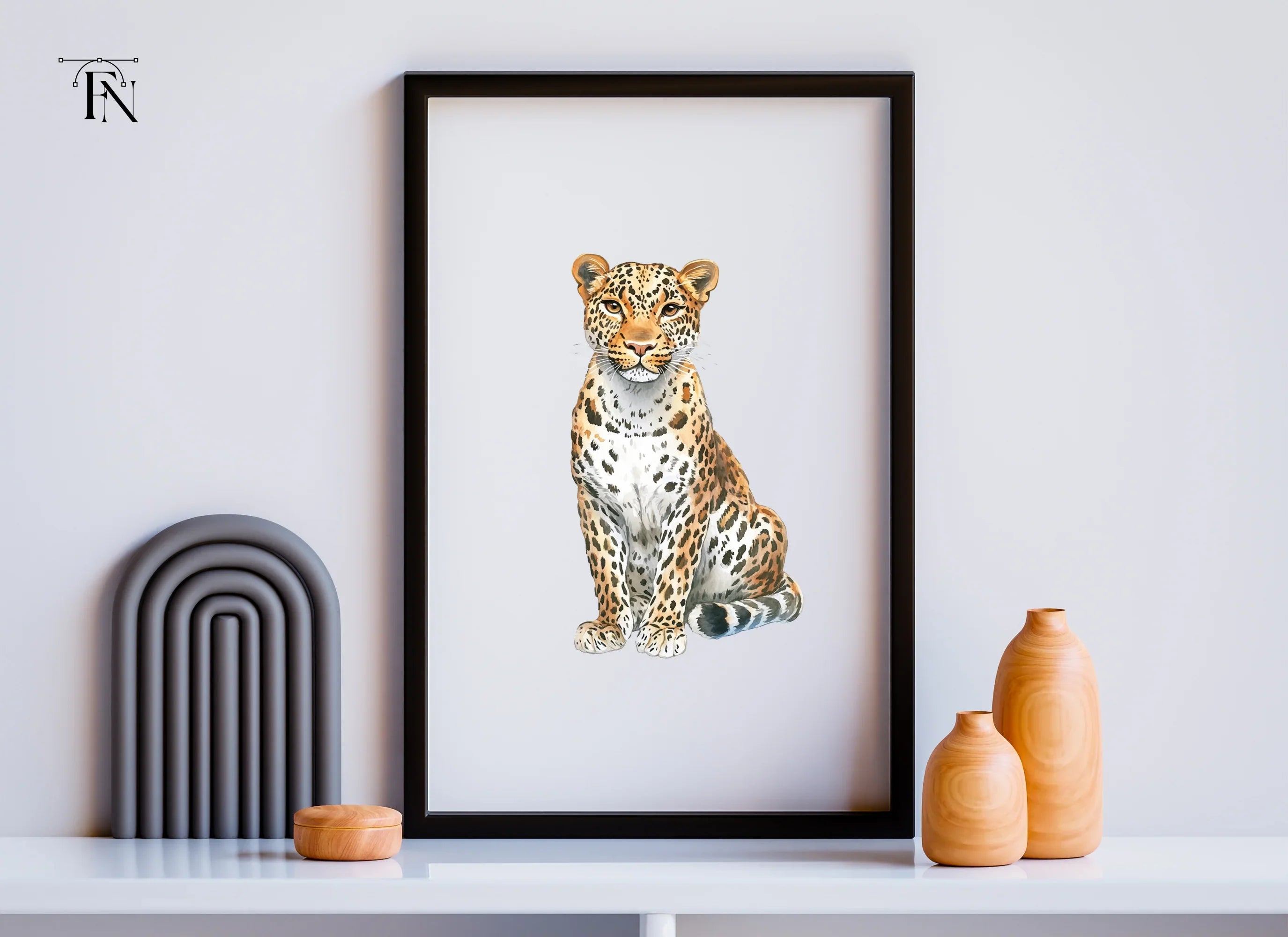 Sitting Leopard Clipart Bundle