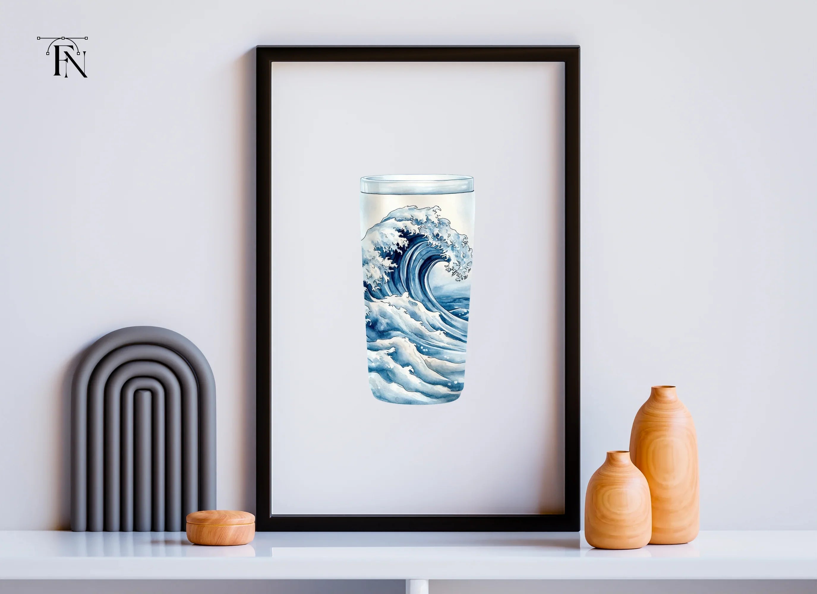 Ocean Wave Tumbler Clipart Bundle