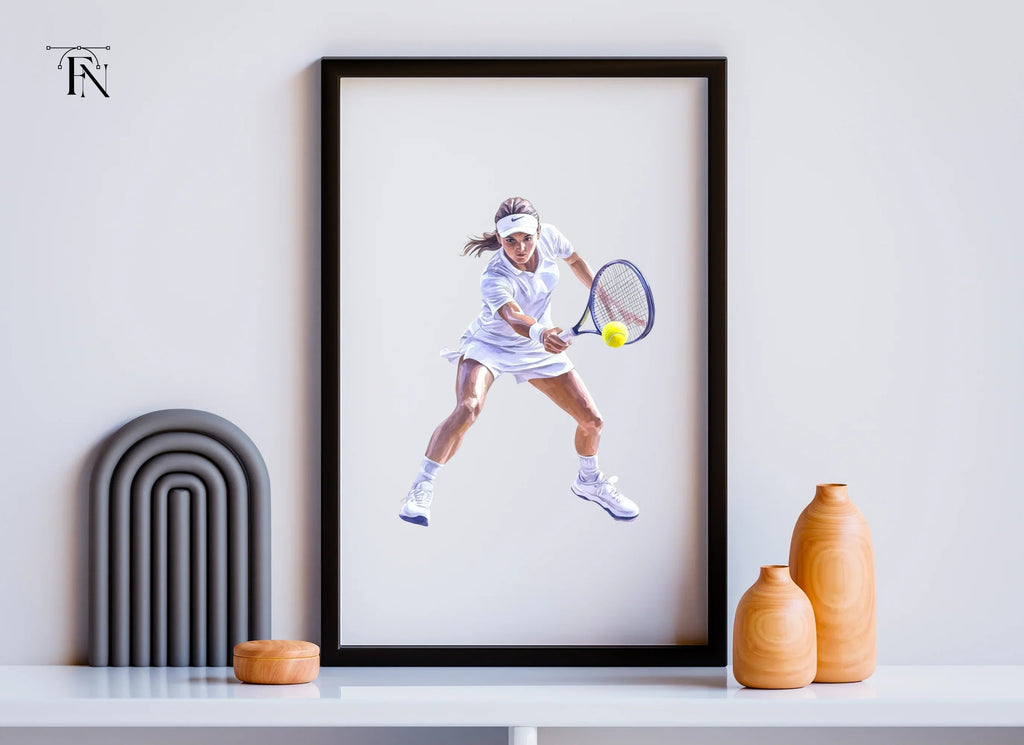 Dynamic Female Tennis Player Clipart Bundle