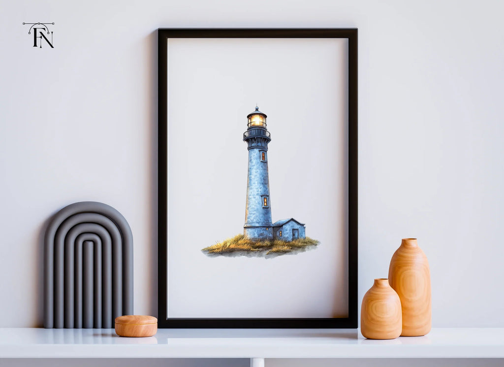 Coastal Lighthouse Illustration Clipart Bundle