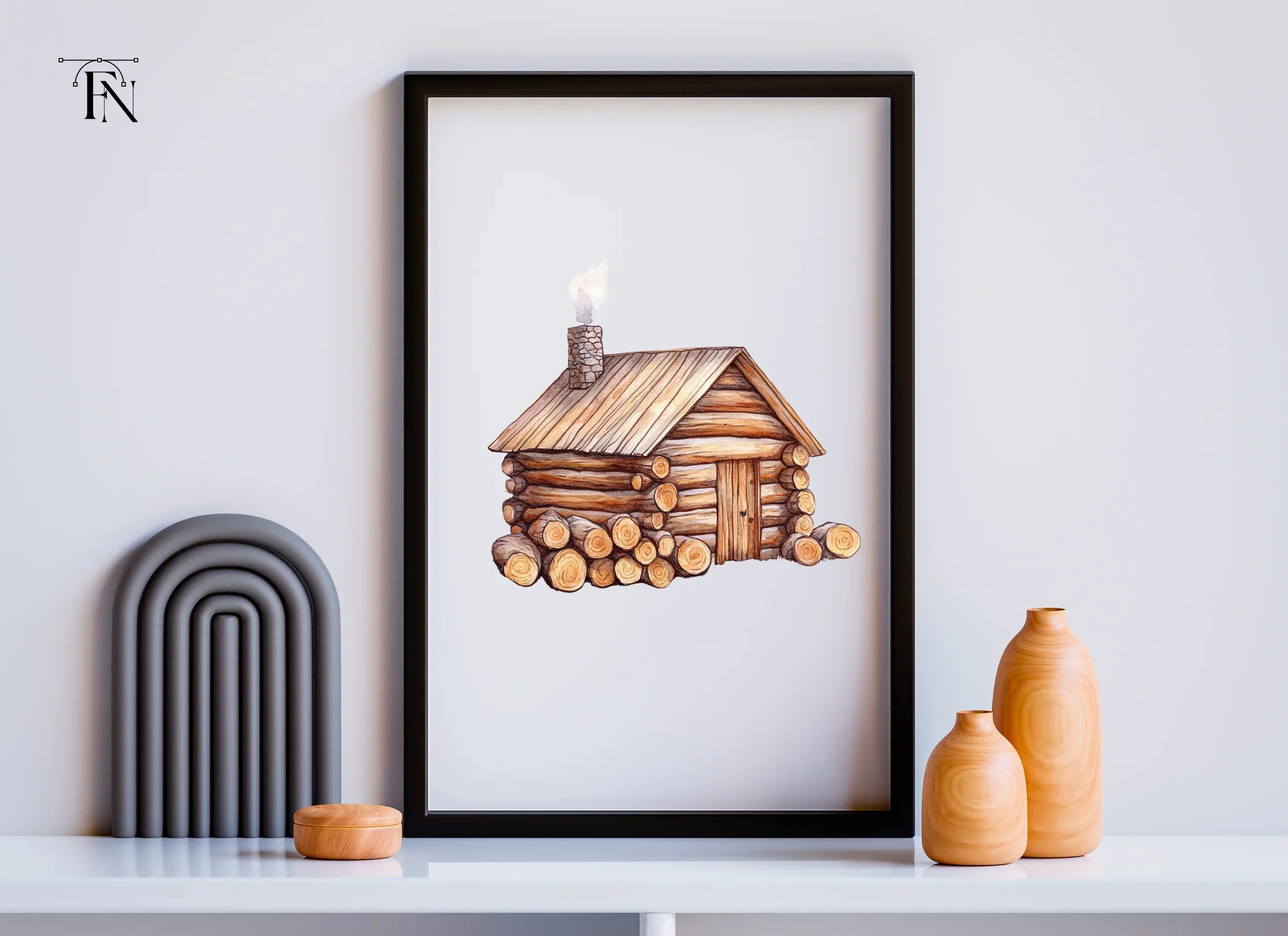 Cozy Log Cabin Clipart Bundle