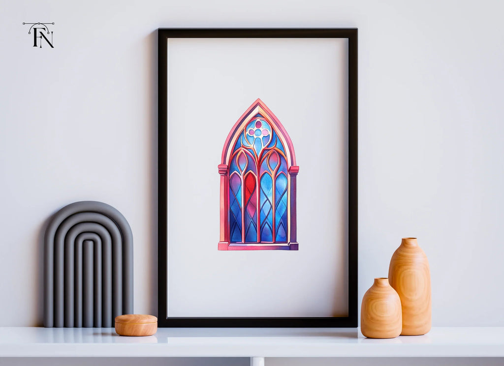 Stained Glass Window Clipart Bundle