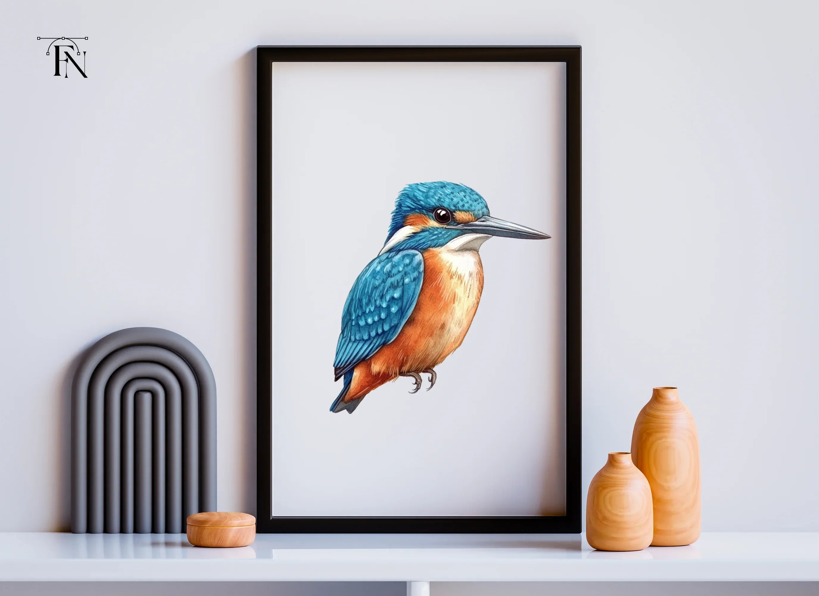 Vibrant Kingfisher Clipart Bundle