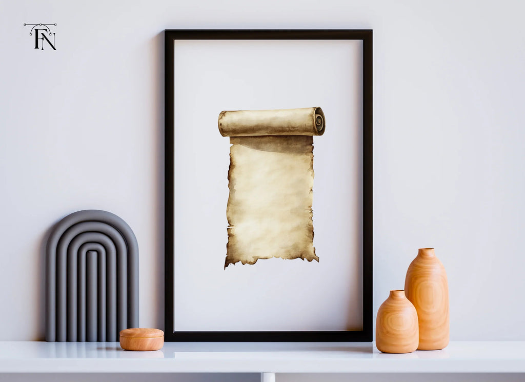 Aged Scroll Blank Space Clipart Bundle