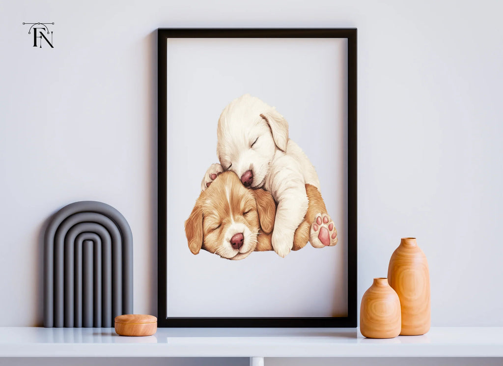 Adorable Sleeping Puppies Clipart Bundle