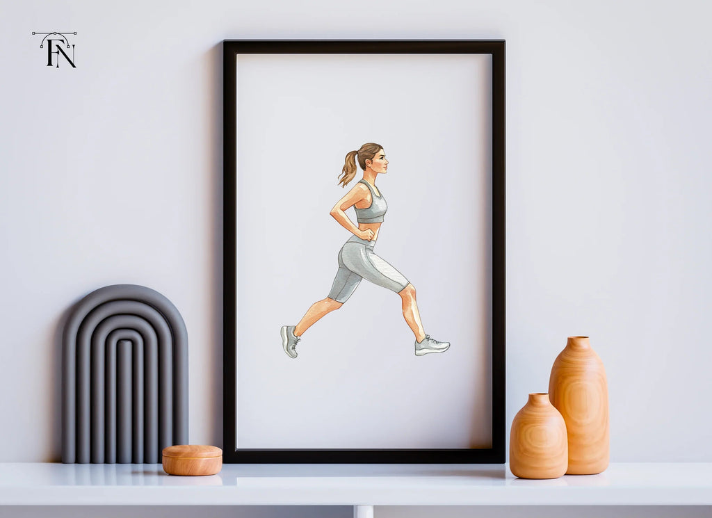 Dynamic Running Women Clipart Bundle