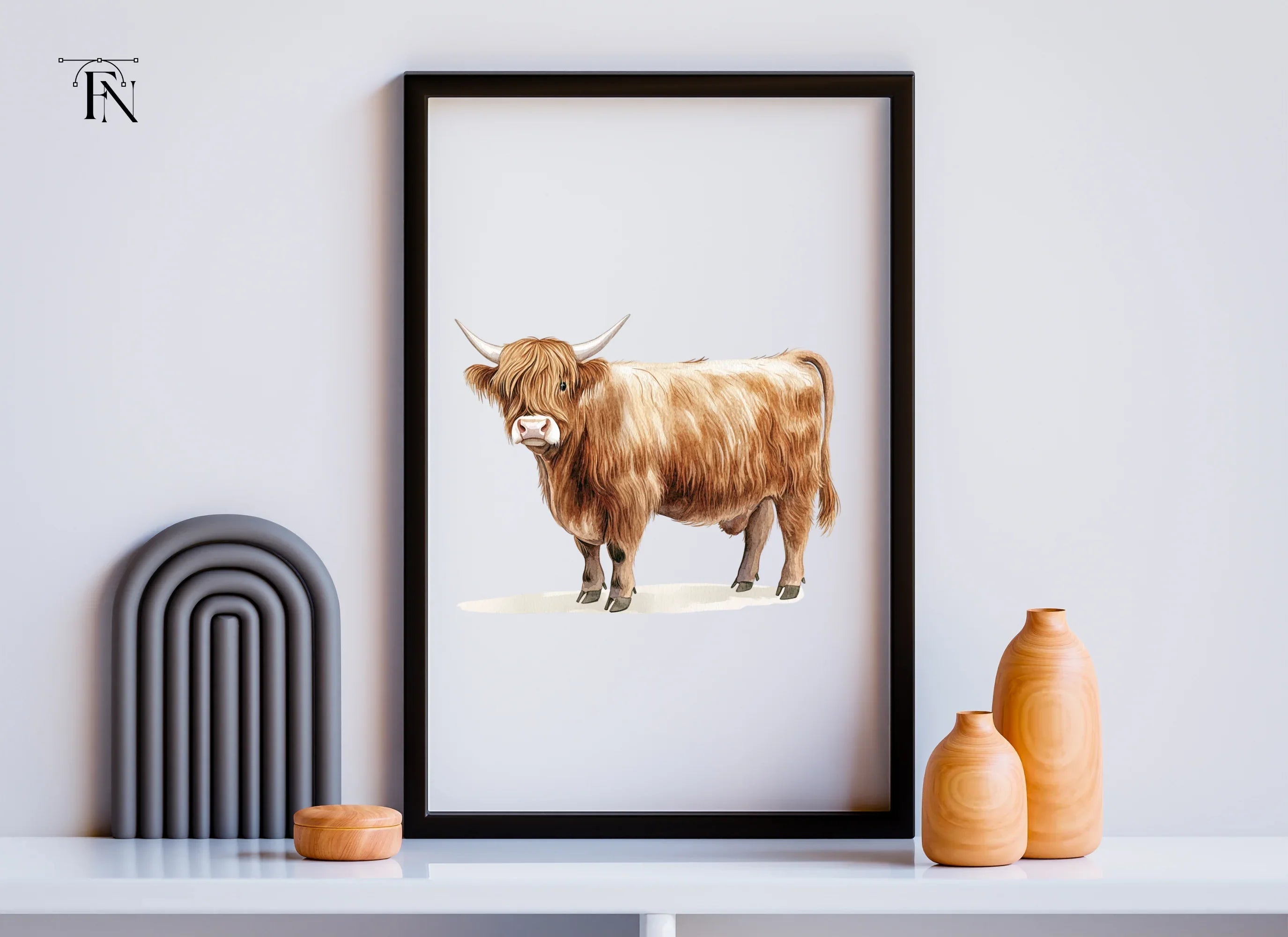 Highland Cow Clipart Bundle