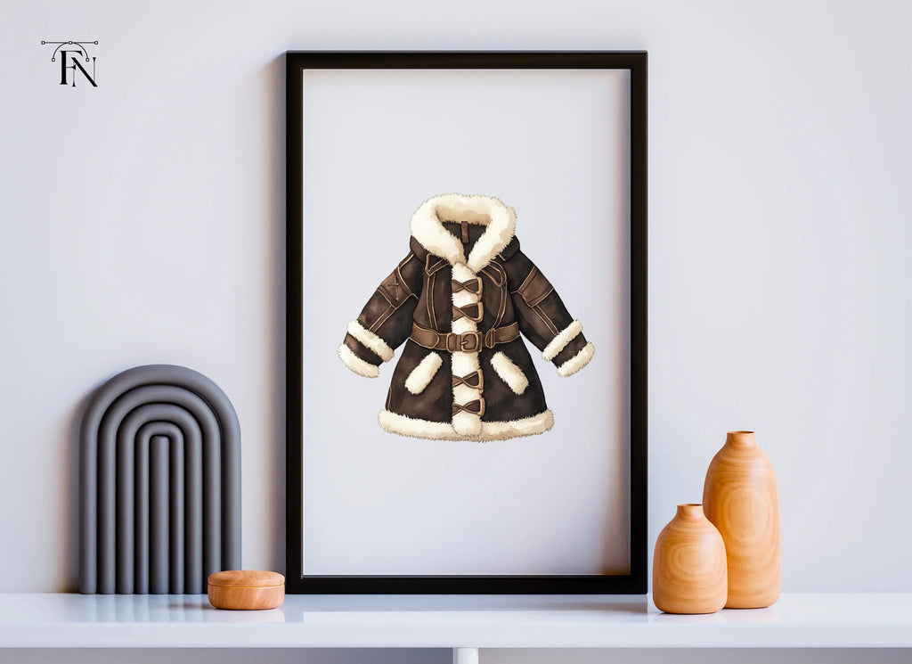 Winter Fur Coats Clipart Bundle