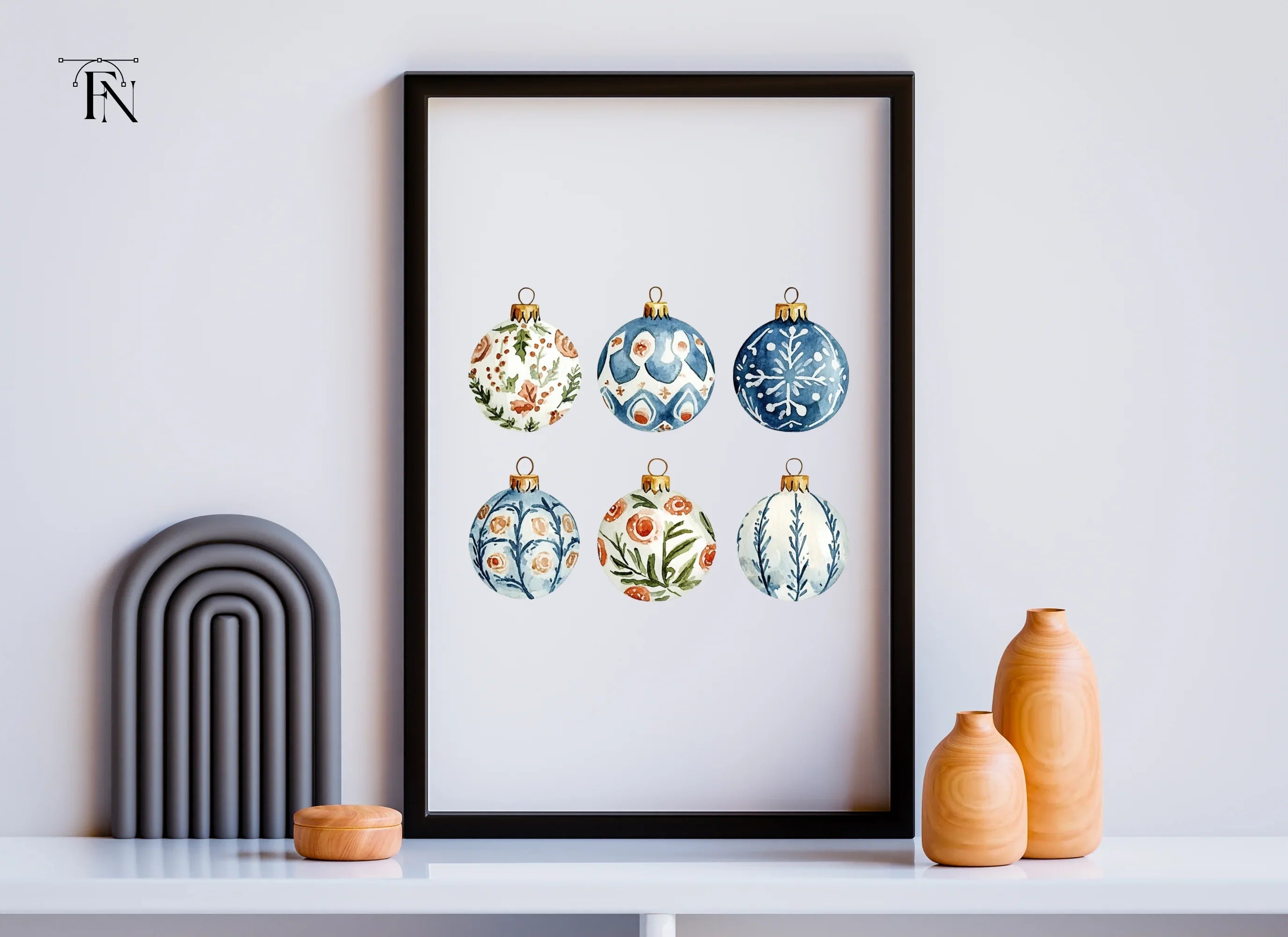 Christmas Ornaments Clipart Bundle