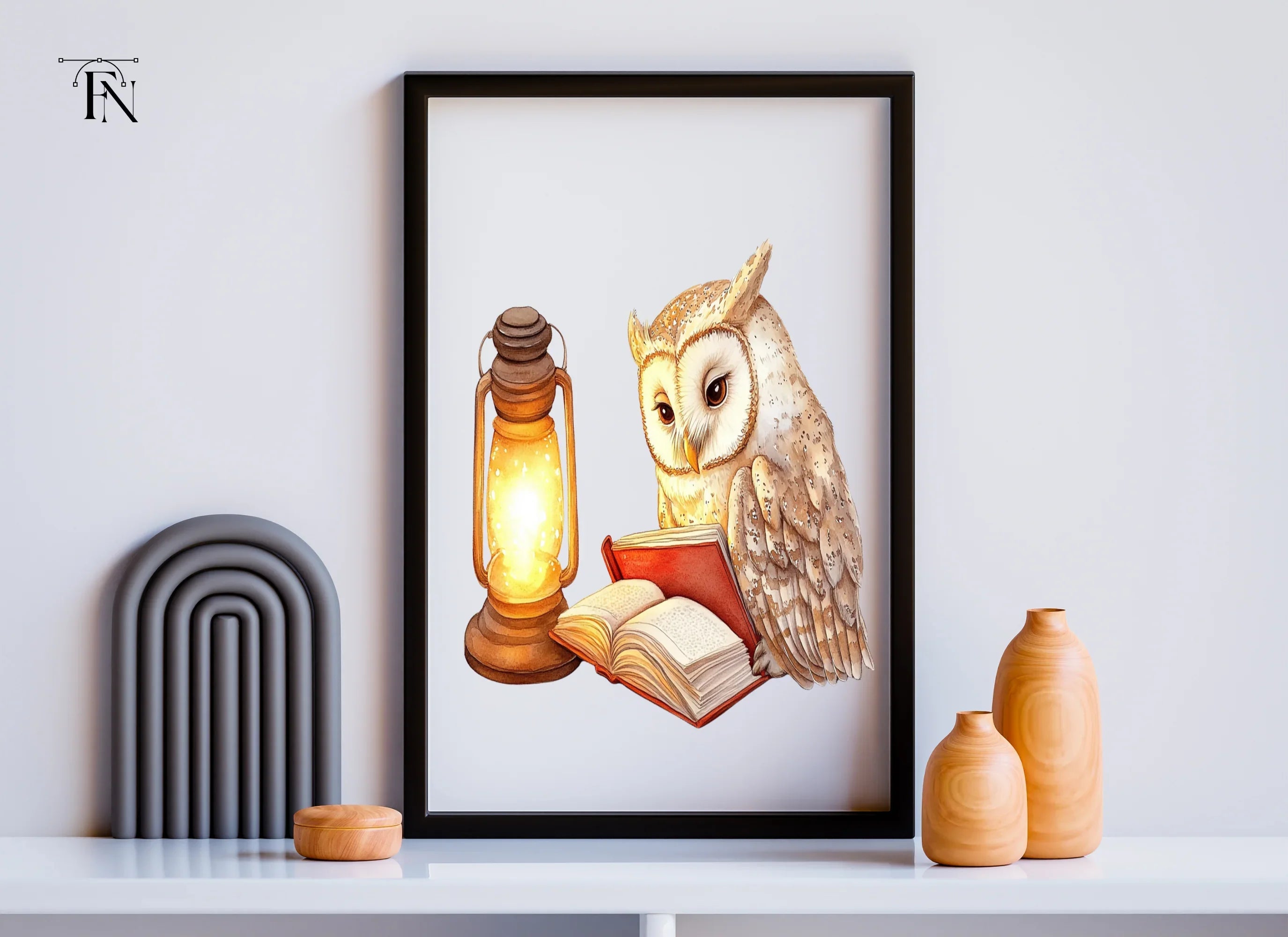 Wise Owls Reading Clipart Bundle