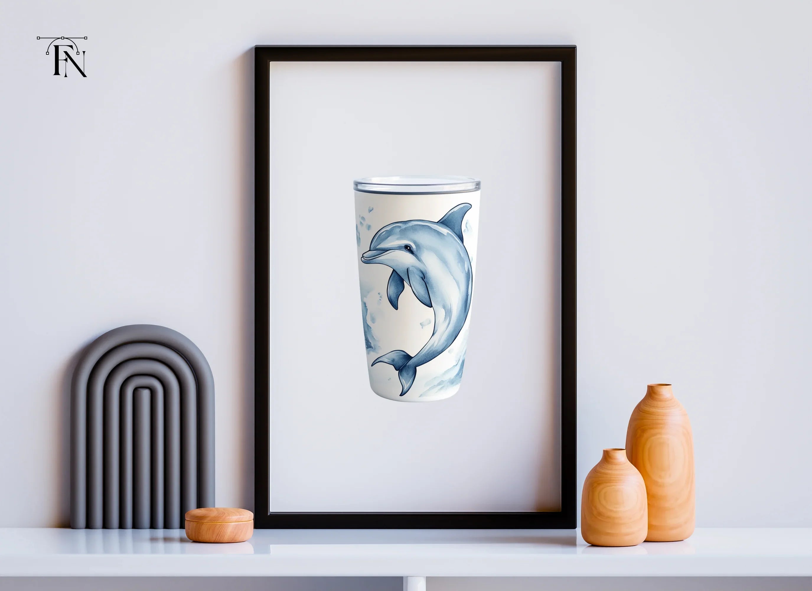 Dolphin Tumbler Clipart Bundle