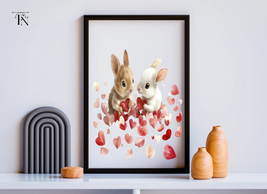 Cute Bunny Love Clipart Bundle