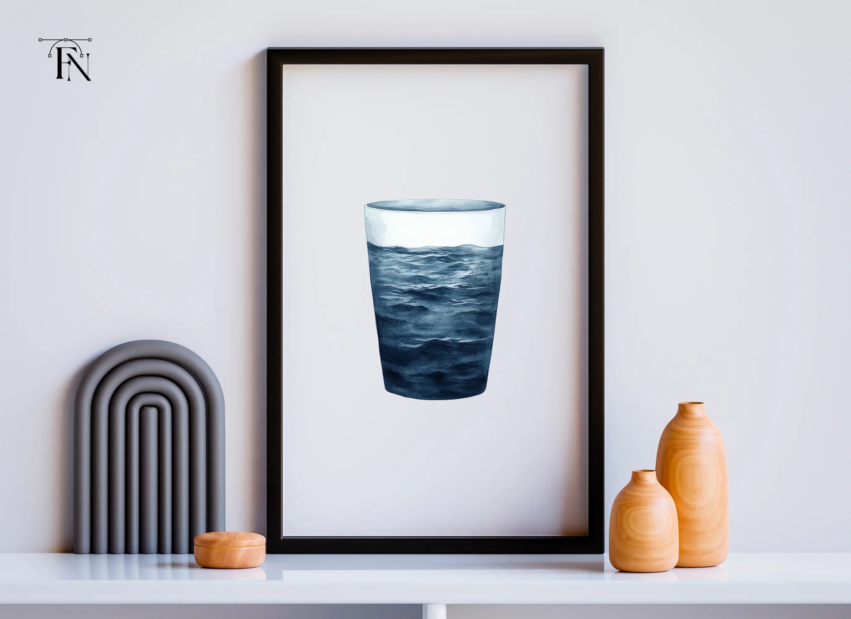 Ocean Waves Tumbler Clipart Bundle