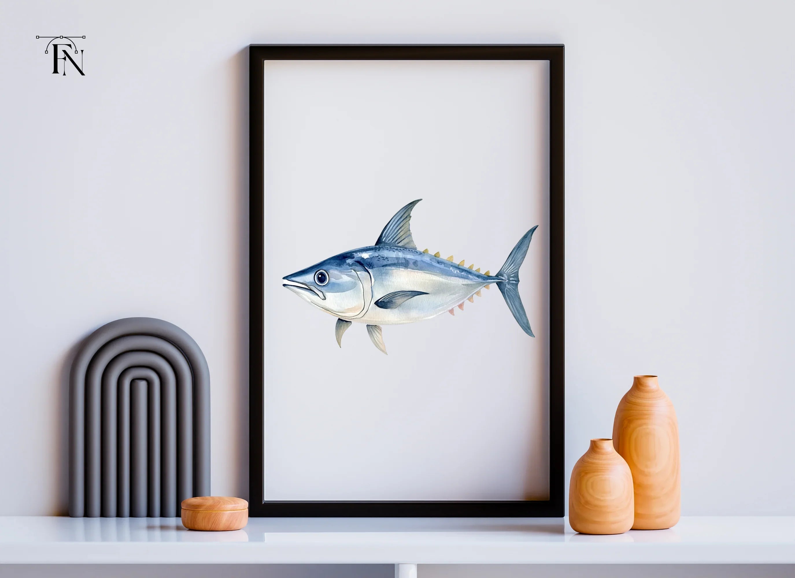 Hand Painted Tuna Clipart Bundle