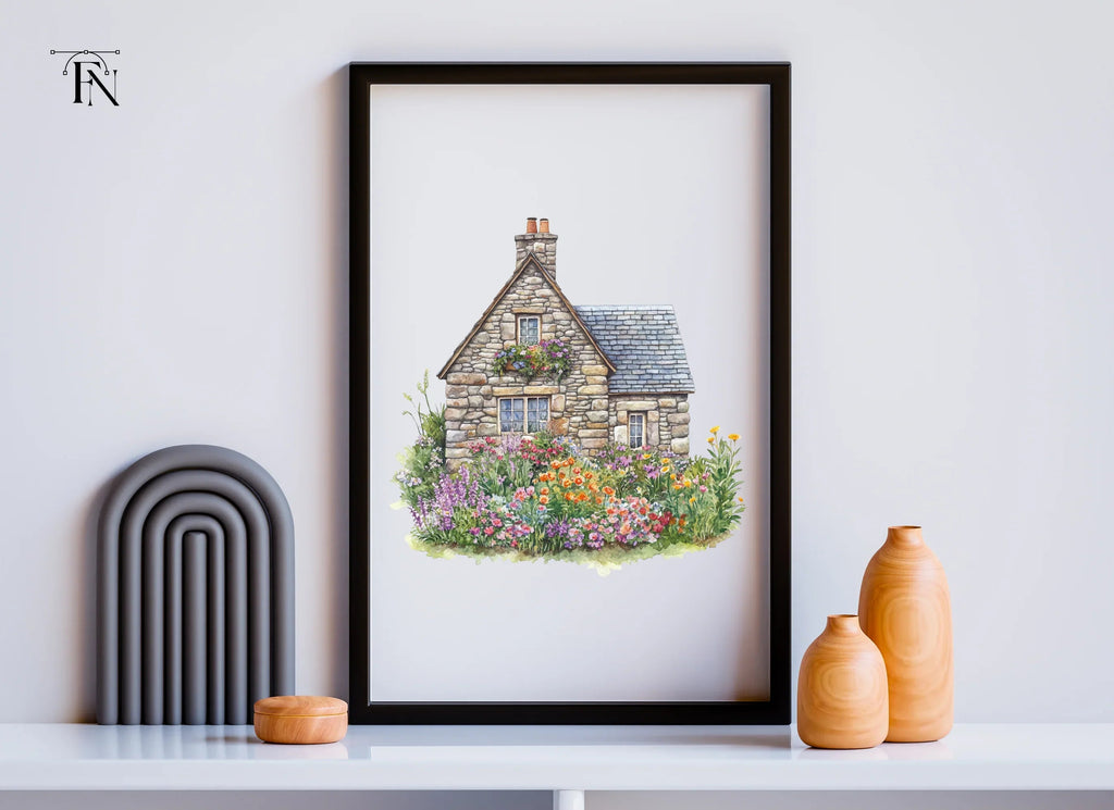 Stone Cottages Clipart Bundle