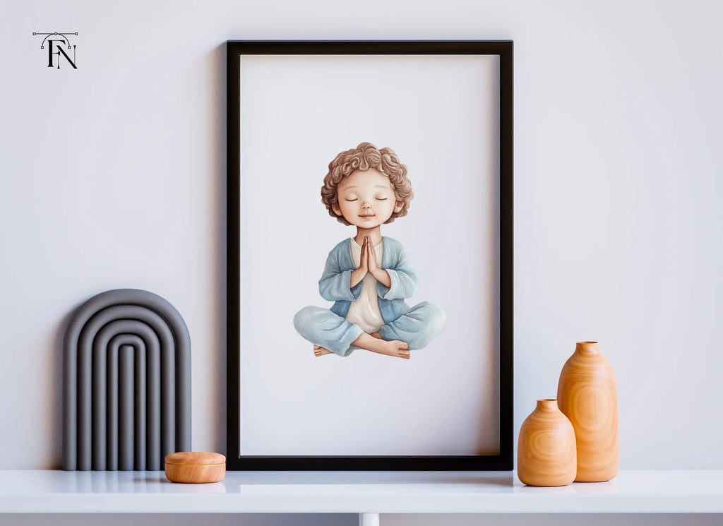 Children Meditating Clipart Bundle