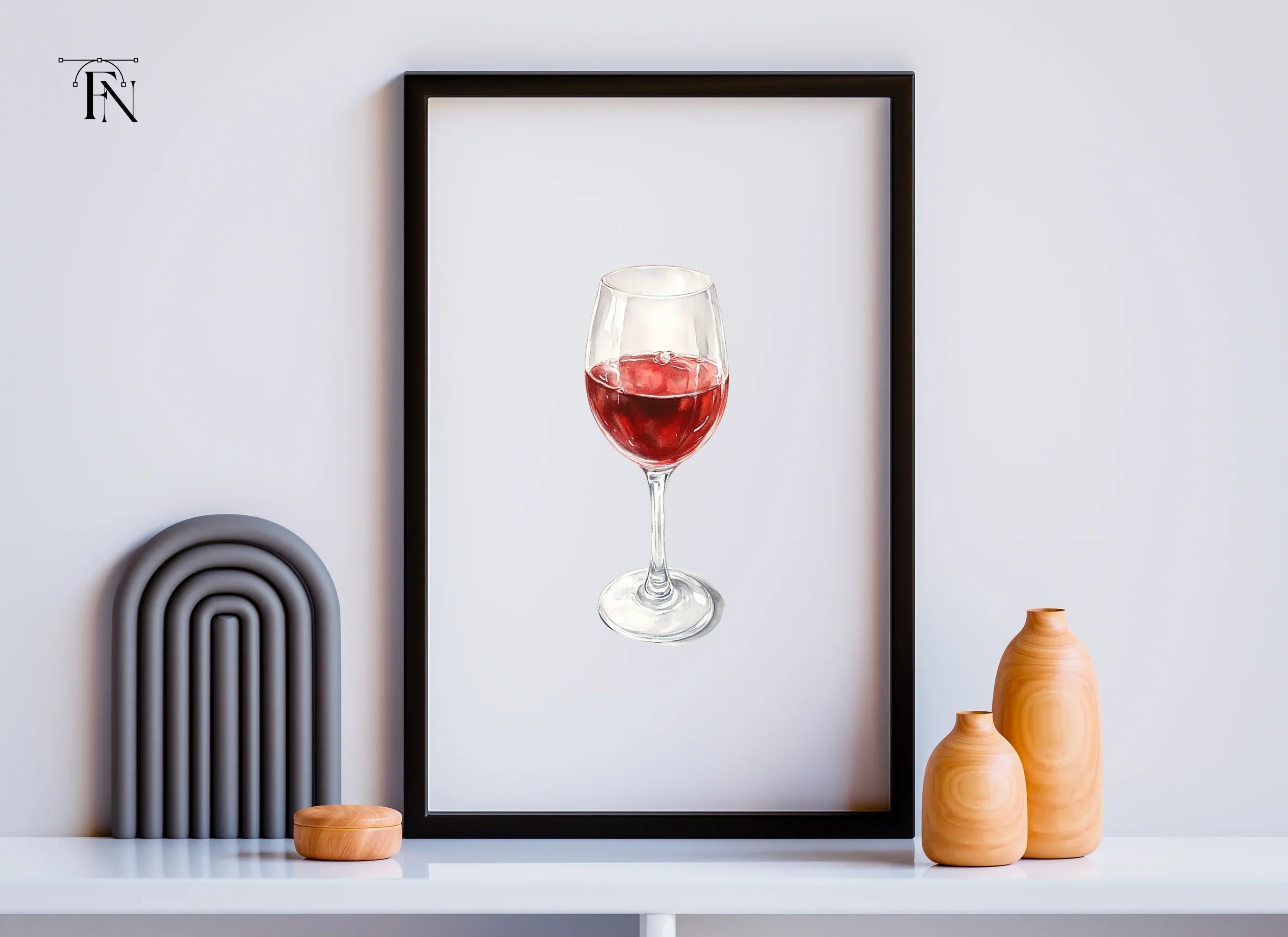 Elegant Red Wine Glass Clipart Bundle