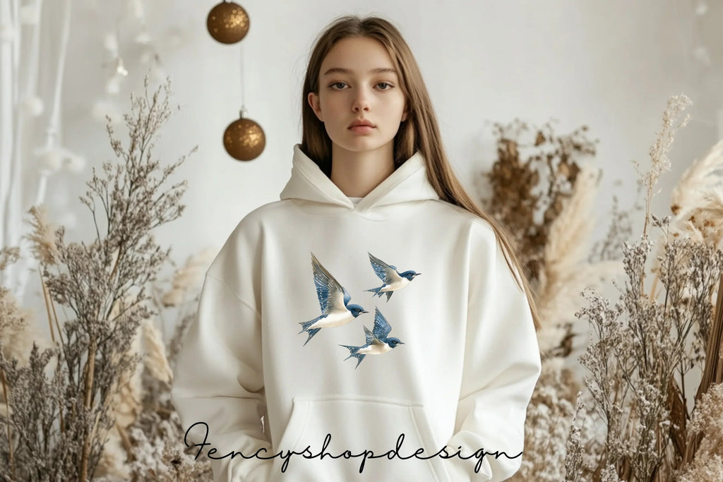 Graceful Flying Swallows Clipart Bundle