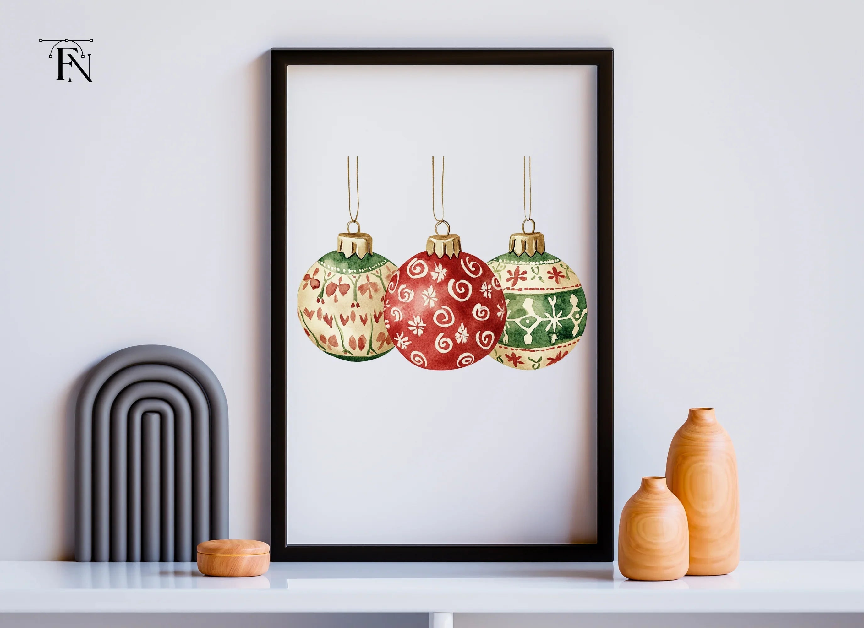 Christmas Ornaments Clipart Bundle