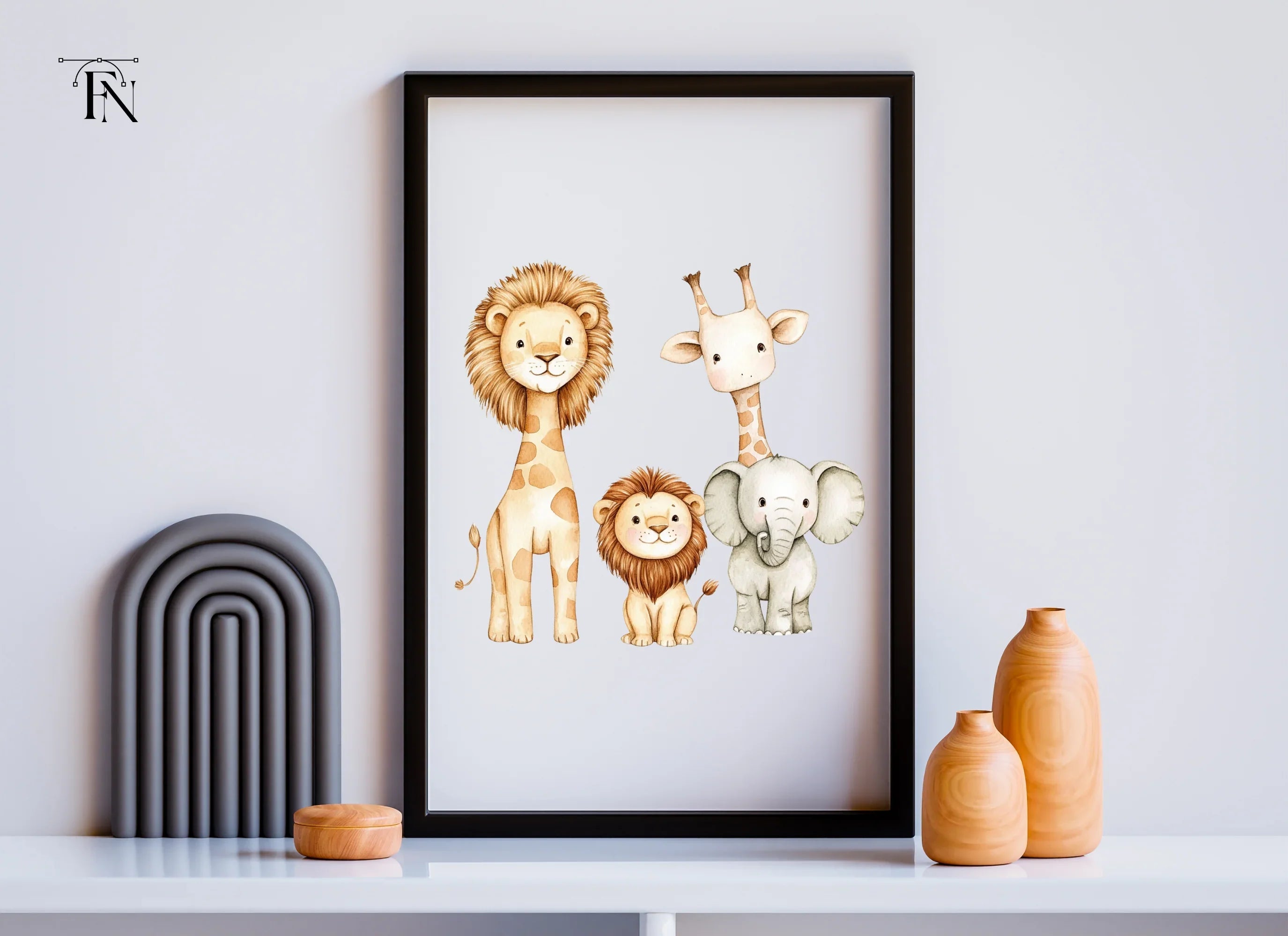 Charming Safari Animal Clipart Bundle