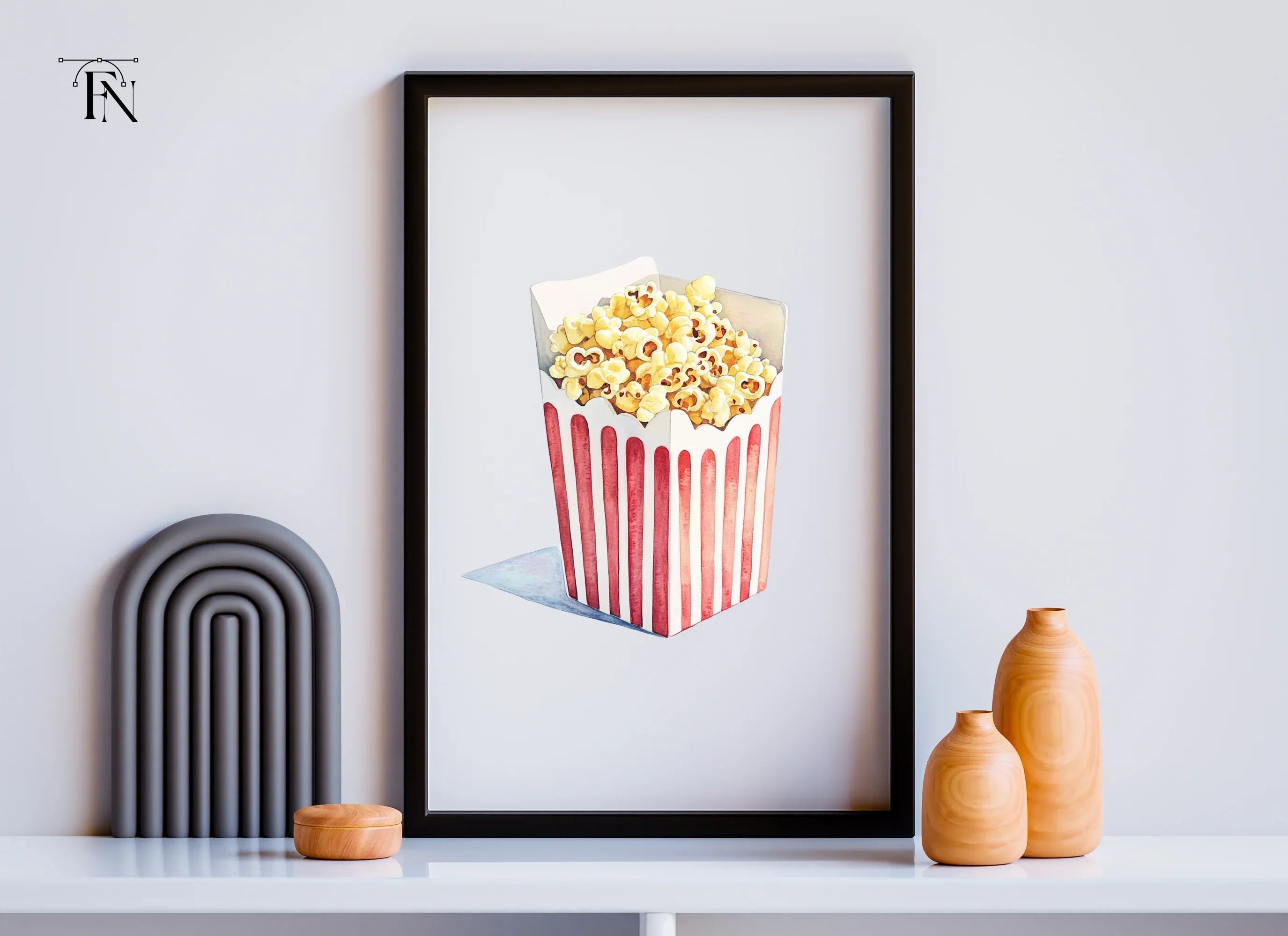 Classic Popcorn Box Clipart Bundle