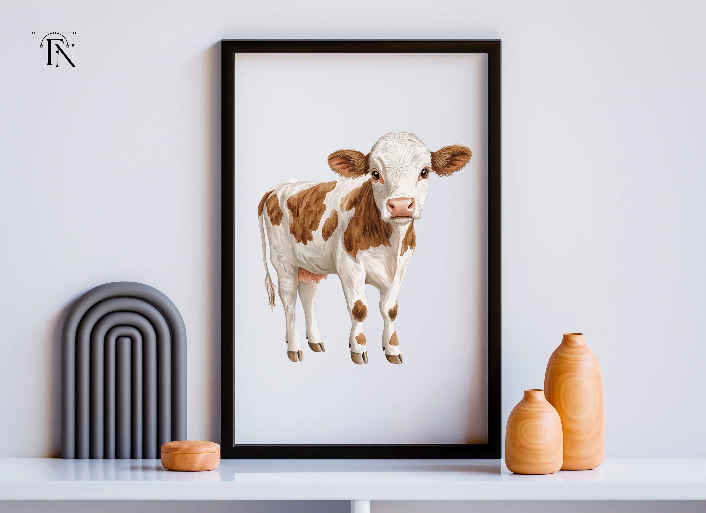 Cute Baby Cow Clipart Bundle