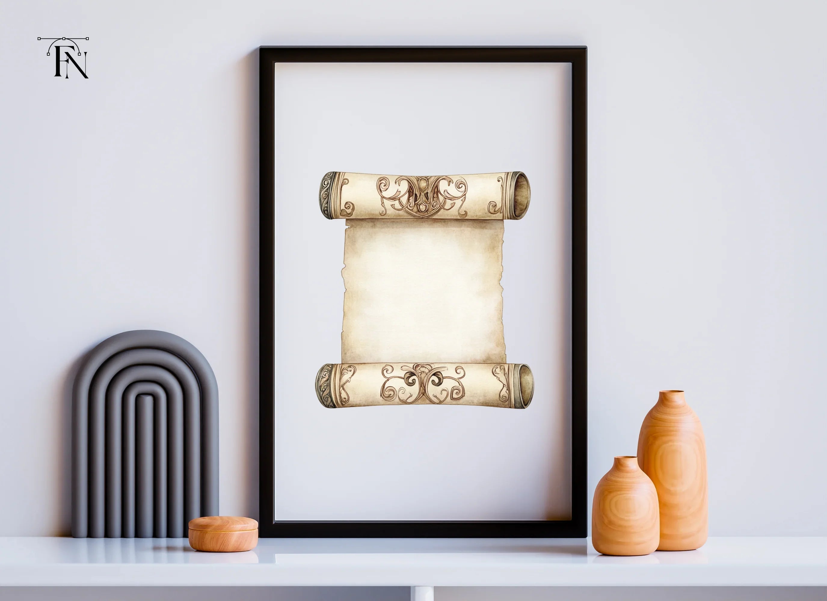Ornate Scroll Decorative Borders Clipart Bundle