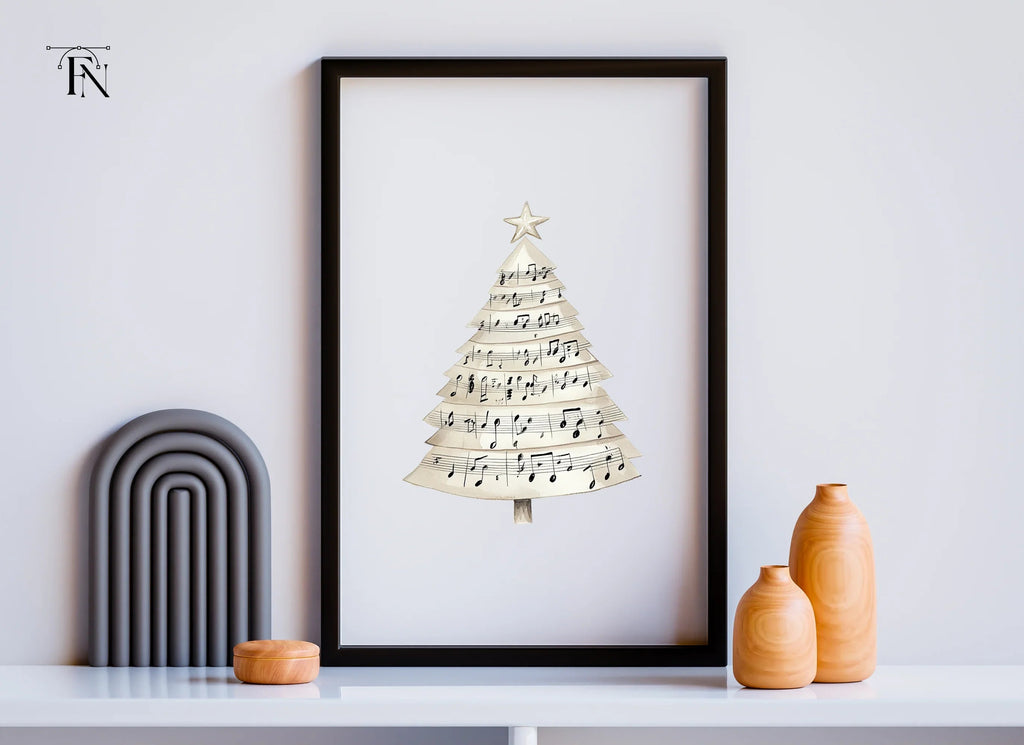 Christmas Tree Sheet Music Clipart Bundle