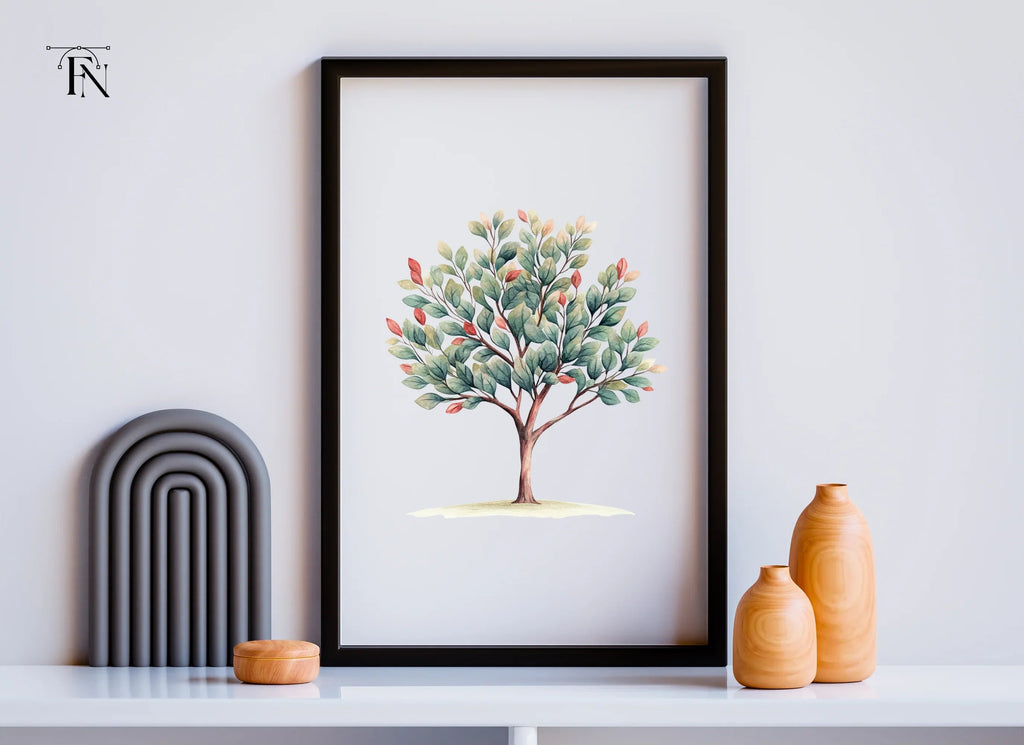 Green Tree Illustration Clipart Bundle