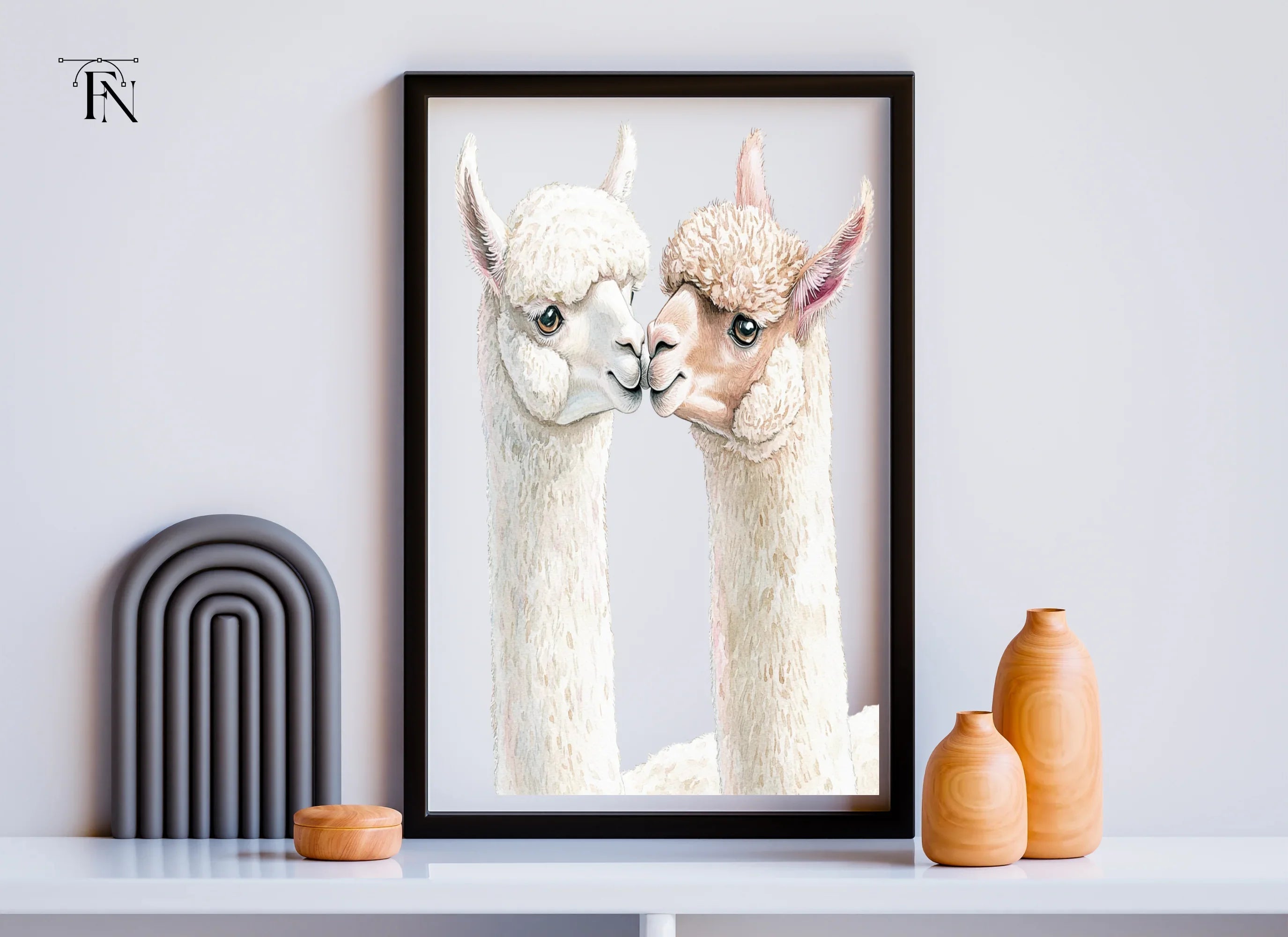 Sweet Llama Couple Love Clipart Bundle