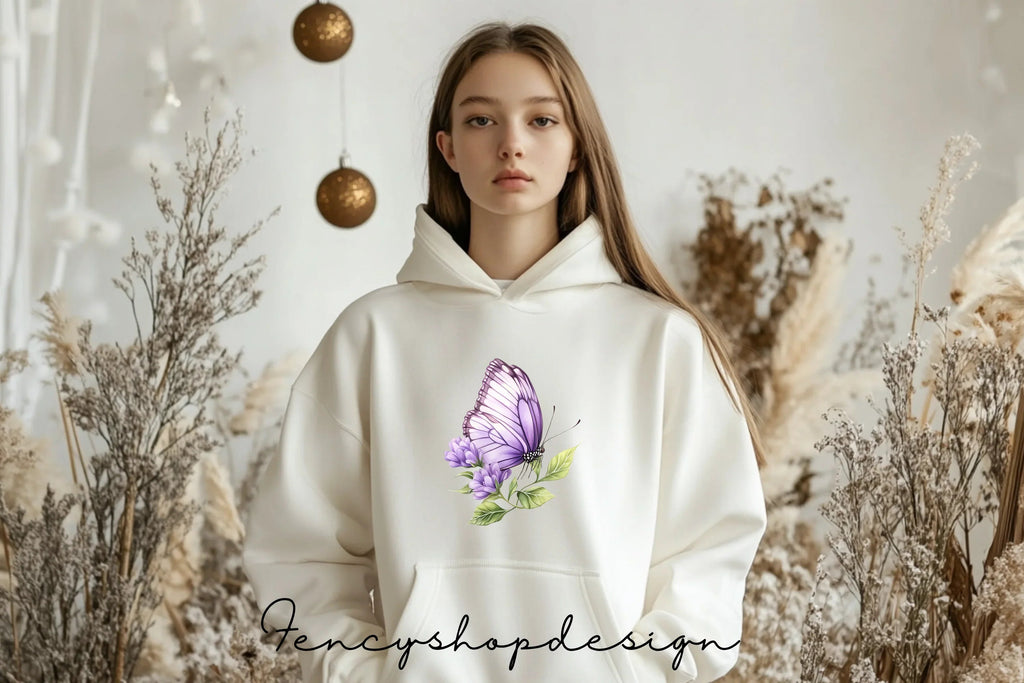 Purple Butterfly Clipart Bundle