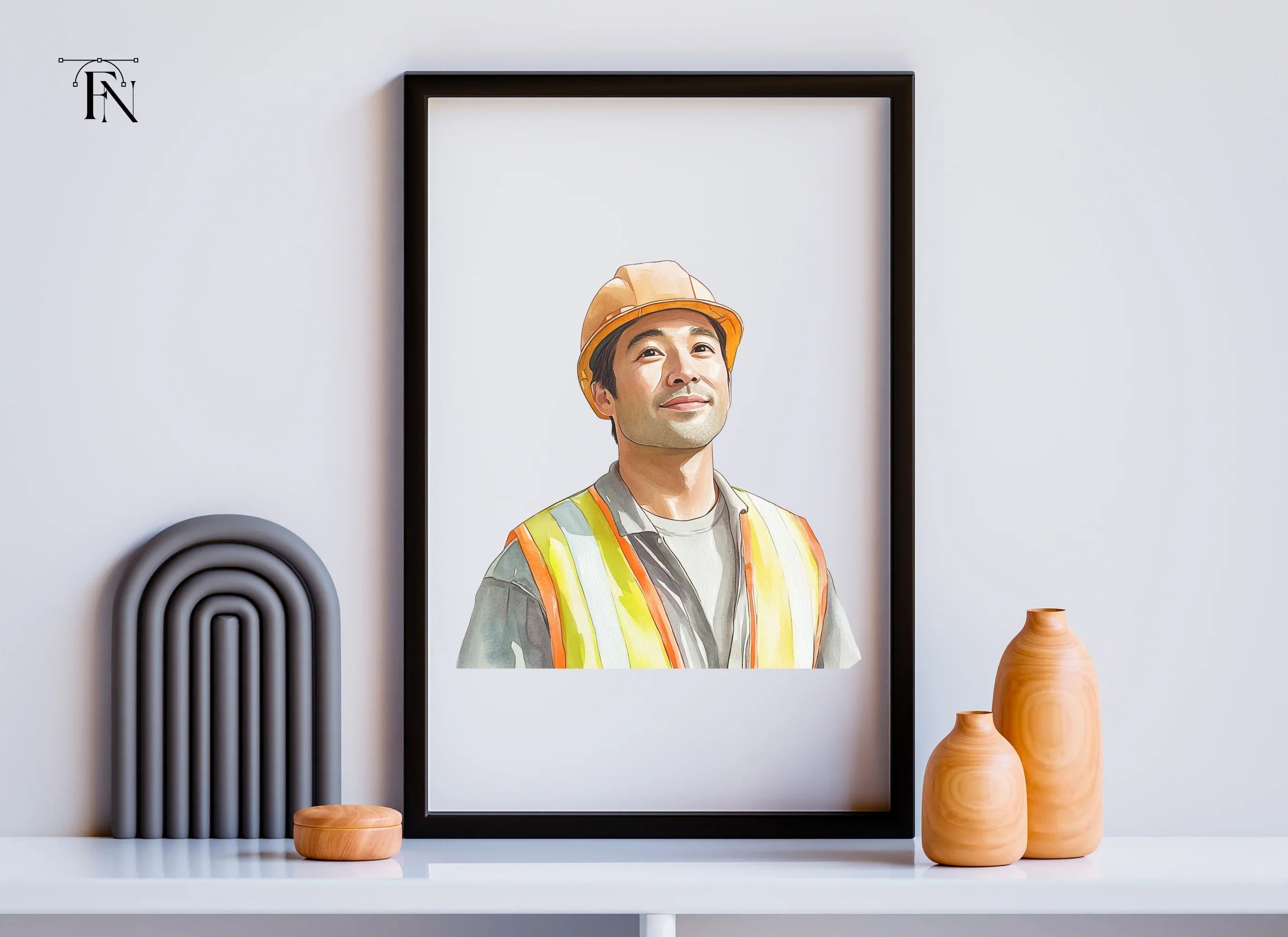 Confident Male Construction Worker Clipart Bundle