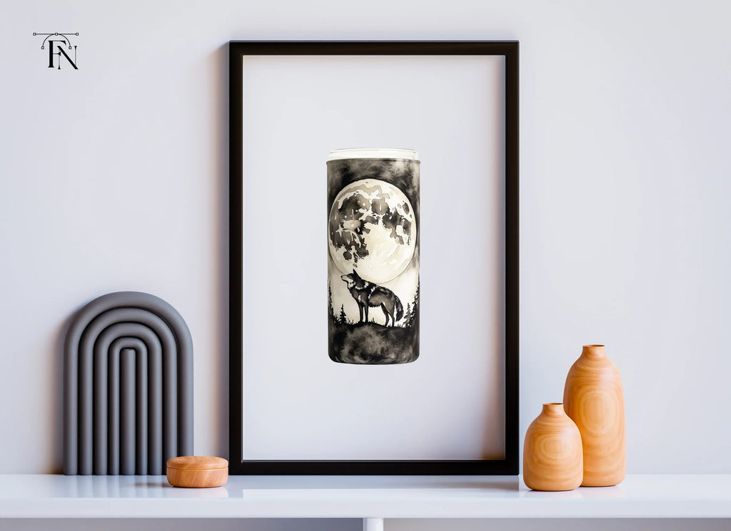 Moon Wolf Tumbler Clipart Bundle